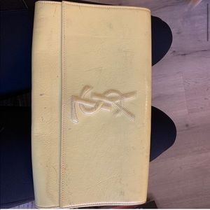 Pale yellow ysl clutch!
